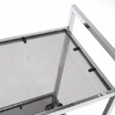 Steel and glass serving trolley, 1980s