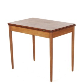 Hans J. Wegner for Andreas Tuck.  Game table, oak and teak,