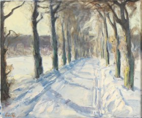 Ewald Grauengaard cd. Winter landscape, oil on canvas. (CD)