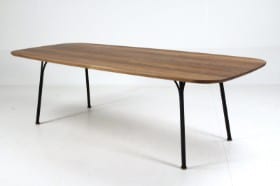 Christian Troels for dk3. Langbord, massivt røget egetræ, model Corduroy Table #2