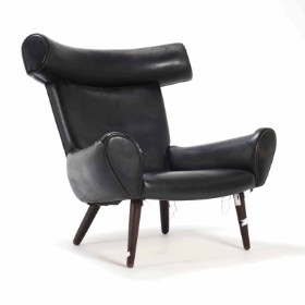 Kurt Østervig (1912-1986), attributed to: Wingback armchair, 1960s