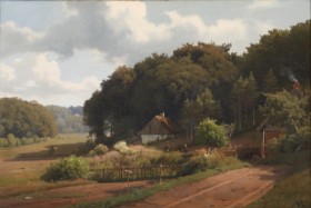 A. K. Kieldrup. Landscape with yard