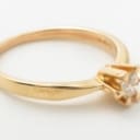 Solitaire ring with brilliant-cut approx. 0.25 ct, 14 ct. gold, size 60