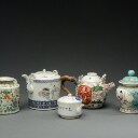 Fire thekander og lågkrukke, Kina 17-/1900-tallet (5)