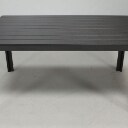 Havebord, sortlakeret metalstel med NonWood planker<br>