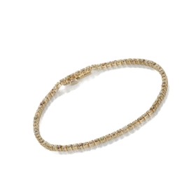 Brilliant tennis bracelet of 18 kt, approx. 3.01 ct