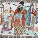 Chinese picture of decorated porcelain - 20th century.