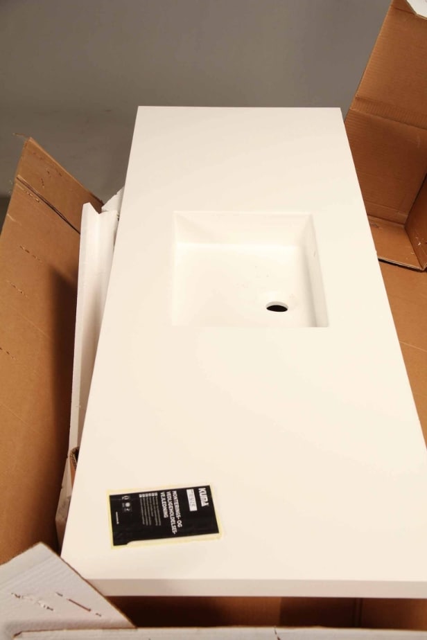 Corian. Kuma bordplade med vask