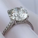 4.00 ct 14 kt white gold ring with lab-created diamonds, Size 55. IGI certified