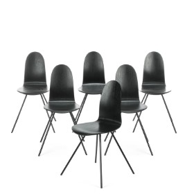 Arne Jacobsen. Six chairs, 'Tungen', model 3102 (6)