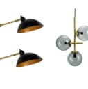 971. Dyberg Larsen. Pendant model 'Como' and a pair of wall lamps model 'Futura' (3)