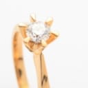 Bræmer Jensen, Solitaire ring with brilliant of approx. 0.40 ct. TW/Plumbing