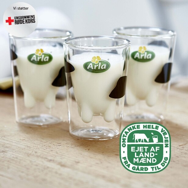 24 stk. Arla Yverglas - Til fordel for Ungdommens Røde Kors