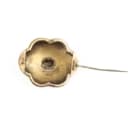 Victoriansk perlebroche af 14 kt. guld og sølv. Ca. 1850-1870.