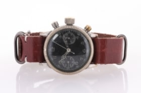 Tutima Glashütte 'Luftwaffe WWII'. Vintage pilot herreur med chronograf, 1940'erne