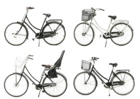 7540, 7542, 7544, 7545 - Samling cykler (4)