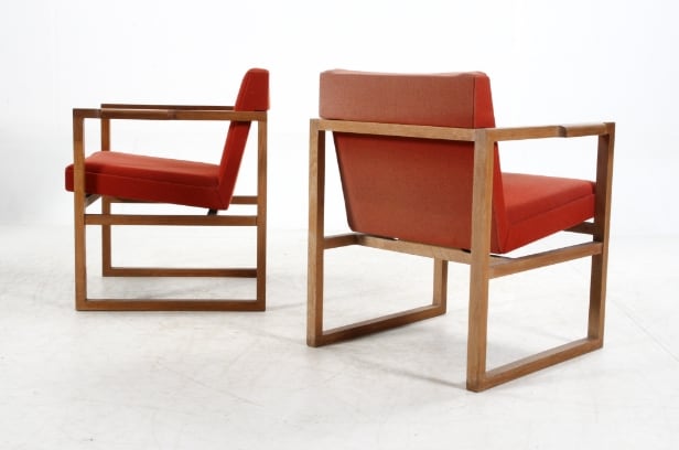 Søborg Furniture, attributed. Four armchairs, oak (4)