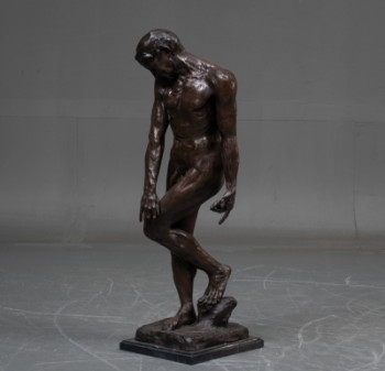 Rodin kopi efter. Skulptur i patineret bronze Adam