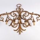 Large wall lamp from the 50s made of gilded brass