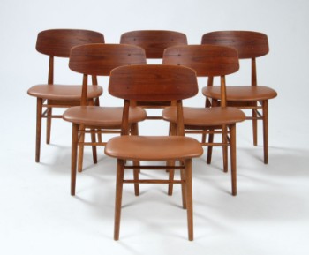 Dansk møbelproducent. Spisebordsstole af teak (6)