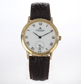 Jaeger-LeCoultre 'Gentilhomme'. Automatisk herreur i 18 kt. guld med hvid skive, ca. 1990'erne