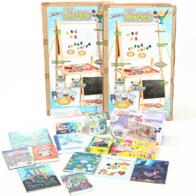 Drawing boards, beads, hobby items and children's books (18)