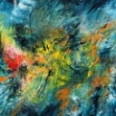 Per Eli. Abstract Composition. Acrylic on canvas. 90x120 cm.