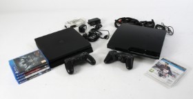 Sony Playstation 4 og Playstation 3 med div. spil