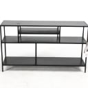 94 Nordal. Low bookcase, black lacquered metal