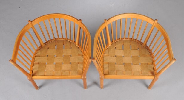 Børge Mogensen. Par tremmestole, model 4389 (2)