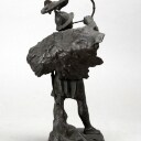 Stephan Sinding 1846 - 1922. Skulptur af gips, lurblæser