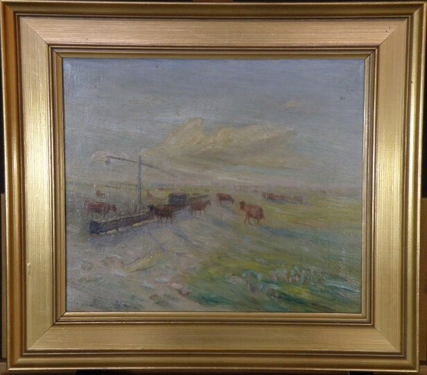 Ubekendt kunstner, Køer ved truget, Saltholm