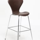 Arne Jacobsen. 'Seven' bar stool with Mokka aniline leather