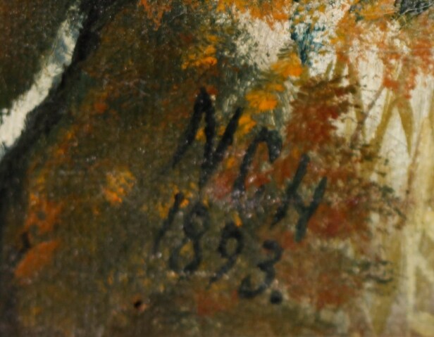 Udsigt til Tranekjær Slot Ubekendt kunstner sign NCH 1893