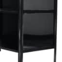 Daneline. Display cabinet in black lacquered metal.