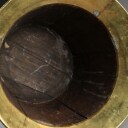 Engelsk spand / vinkøler i eg og messing, 1800-tallet