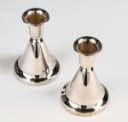 Thorvald Marthinsen, Norway. A pair of modern silver candlesticks (2)