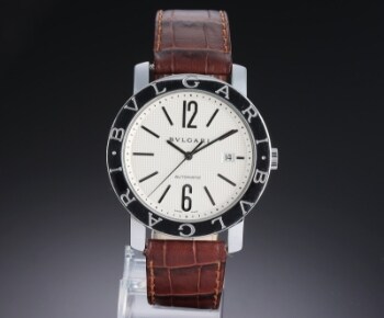 Bvlgari BB42SL. Automatisk herreur i stål med lys skive, 2010erne