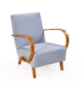 Jindrich Halabala. Lounge/lænestol af formspændt træ