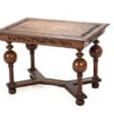 Mahogany and walnut coffee table, 1920s
