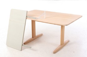 Børge Mogensen. 'Shaker table' / beech dining table with additional plate (2)