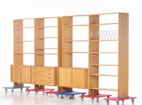 Hans J. Wegner for Ry Møbler. 'RY-100'. Freestanding shelving system made of oak