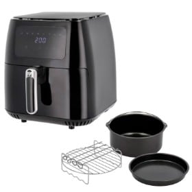 1599 / 1711 - HOLMs deli XXL airfryer. 6,5 liter og 8 programmer + HOLMs deli tilbehør til airfryer