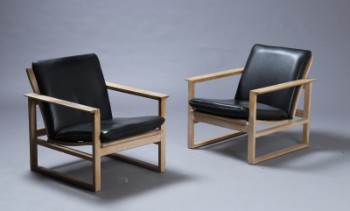 Børge Mogensen. Par lavrygget slædestole, model BM 2256 (2)
