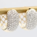 Par brillant øreringe af 14 kt guld med diamanter på 0.50 ct. (2)