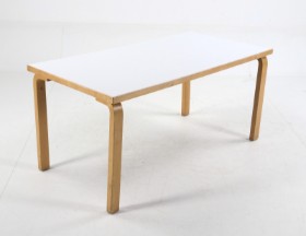 Alvar Aalto for Artek. Spisebord / arbejdsbord / skrivebord, L. 150 cm.