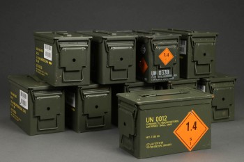 10 grøn emaljerede ammunitions-kasser (10)