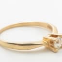 Solitaire ring with brilliant cut diamond of approx. 0.30 ct. 14 kt. gold, size 58