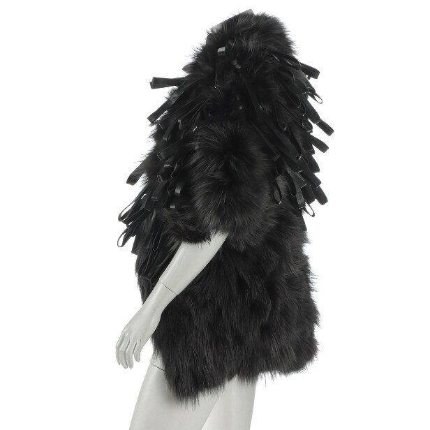 7216 - Kopenhagen Fur. Unique cardigan made of fox and fabric. size 32