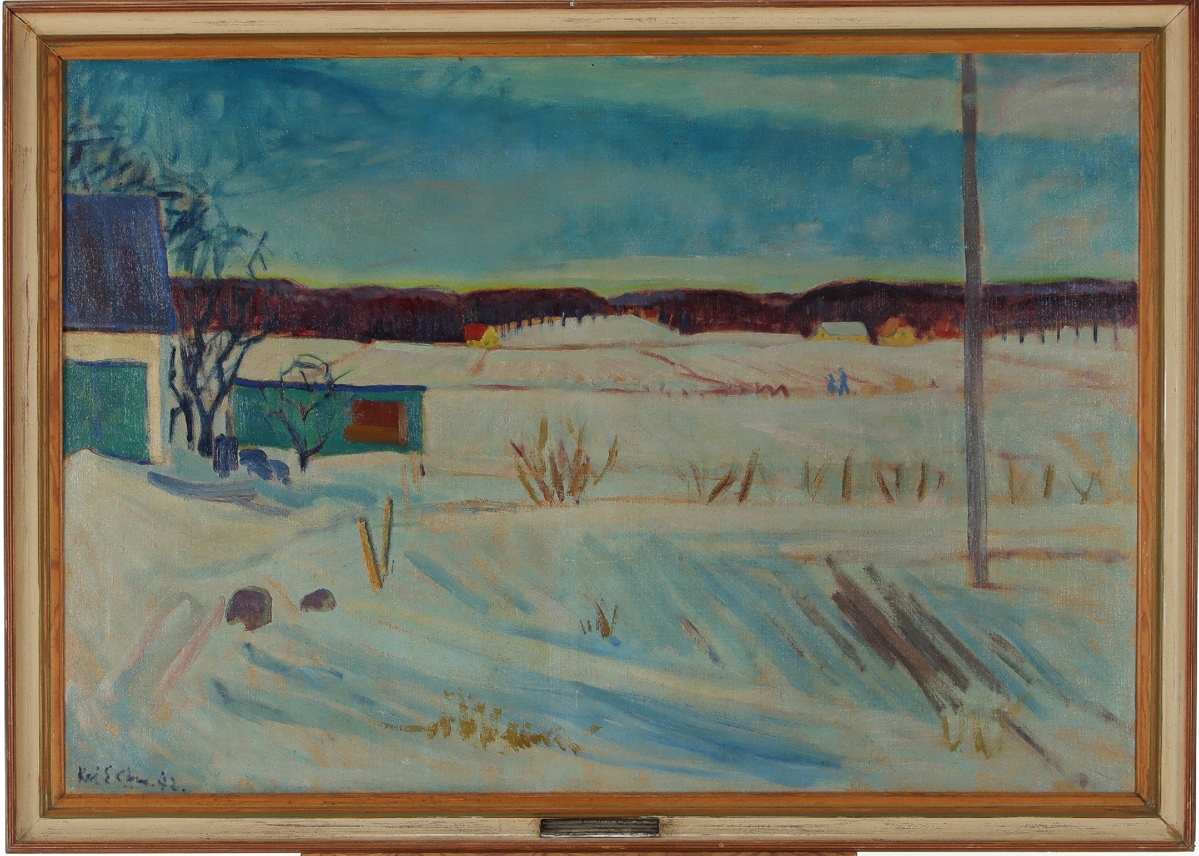 Kai Evald Christiansen. 'Winter landscape, Haldrup near Horsens'.